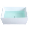 家用亚克力浴缸卫生间独立式方形迷你小户型1m-1.7米小浴盆 ≈1.6M 不带座款