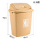 垃圾桶大号塑料材质方形底部加高加厚摇盖设计厨房家用垃圾桶_2_7 40L带盖粉蓝色