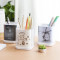 加厚亚克力方形笔筒创意时尚韩国小清新学生办公桌面收纳盒_4 fufureyour