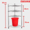 置地式4层多层不锈钢洗脸盆架子6层三角架厨房卫生间落地置物架面盆架加厚家居家用生活日用现代_32_7 四层底层加高
