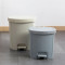 脚踏垃圾桶创意客厅翻盖小纸篓家用卫生间厨房有盖垃圾篓_2 米白大号