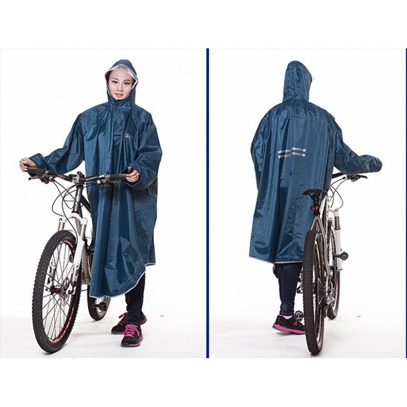 成人单有袖带袖雨衣电动自行车雨披单车骑车雨具时尚男女韩国骑行_13_4_9 哈青基础款