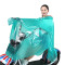 电动摩托车雨衣电瓶自行车单人雨披骑行男女成人韩国时尚透明电车_12 双帽檐圆点绿