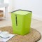 大号塑料垃圾桶时尚创意家用收纳桶厨房客厅摇盖垃圾桶_12 绿色