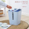大号塑料垃圾桶时尚创意家用收纳桶厨房客厅摇盖垃圾桶_12 灰色