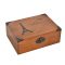 木箱子复古带锁收纳盒实木杂物盒桌面整理收藏长方形木盒子储物箱_9 中号无图案