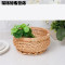 藤编收纳筐内衣储物篮摆件竹编圆形水果柳编篮厨房零食编织篮柳编生活日用家居家庭收纳清洁整理用_7 仿古色中号口25高12