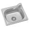 加厚304不锈钢水大小单厨房洗菜盆洗碗池洗手盆处理单盘_7 小变形42X36厚0.7带下水器