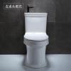 小卫生间节水带洗手盆抽水一体静音虹吸马桶家用创意坐便座便器左龙头PP盖板_9 左龙头冷热水款PP盖板 400mm