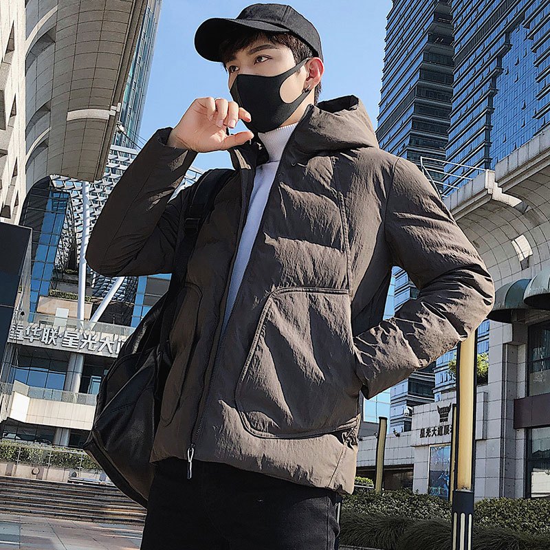 韦斯普 2018冬季新款男士棉衣男加厚棉服冬装连帽棉袄时尚男装外套B881 4XL 灰色