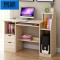 别颖电脑桌台式简约现代书桌书架组合办公桌子学生卧室家用经济型简易 F款120cm枫樱木色