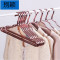 别颖太空铝合金衣架成人无痕衣撑衣架室内不锈钢防滑衣挂家用晾晒_7 土豪金加宽型