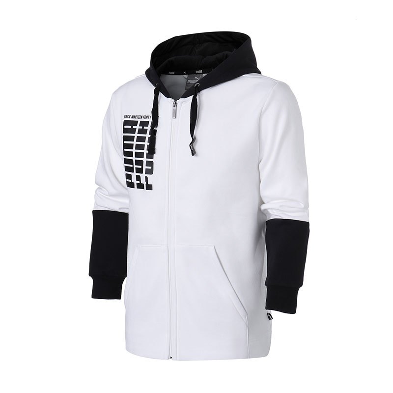 PUMA彪马卫衣男上衣运动服休闲套头衫853912 L 85391202彪马白