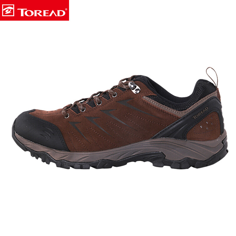 探路者(TOREAD)户外春夏男女登山徒步鞋防滑耐磨运动鞋KFAF91370/KFAF92370 45 KFAF91370-F18G野牛棕/黑色（男）