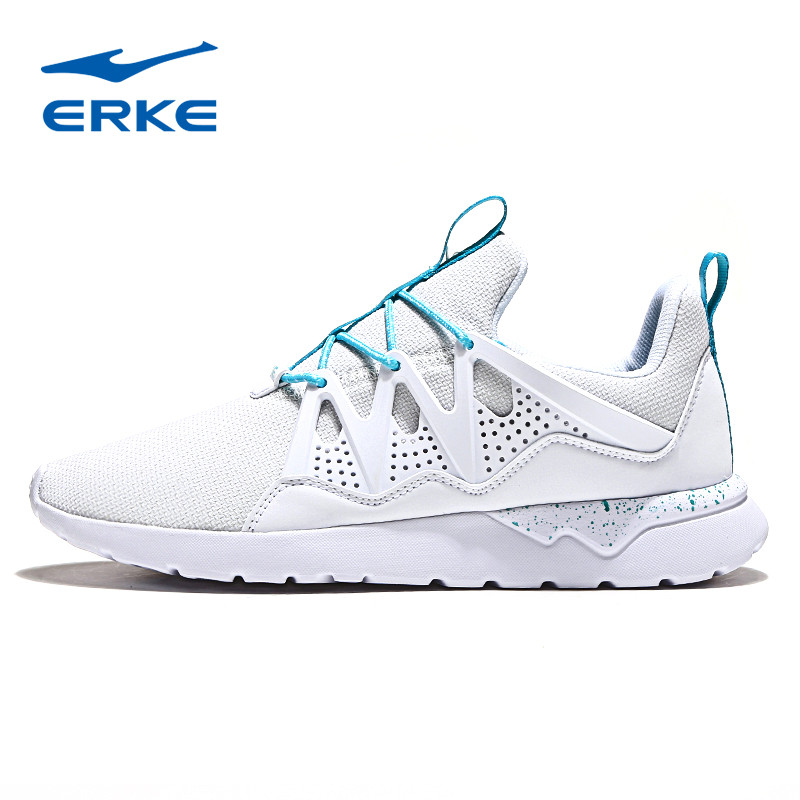 鸿星尔克（ERKE）女鞋休闲鞋休闲舒适缓震耐磨运动休闲鞋女52118302238 正白 39码
