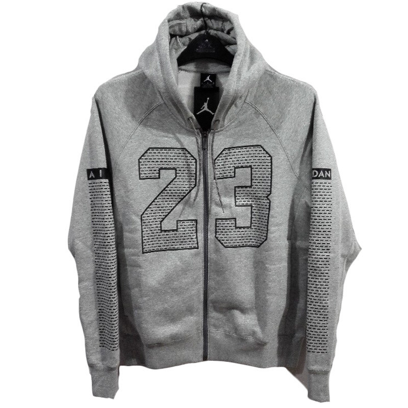 NIKE耐克男装 2018秋季新款运动服Air Jordan休闲保暖连帽夹克外套 872855-010 XS 灰色872855-063