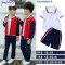 Memedi幼儿园园服春秋装三件套男女儿童校服秋季班服小新款套装_9 110cm(110码适合95左右身高) 红色4件套男款