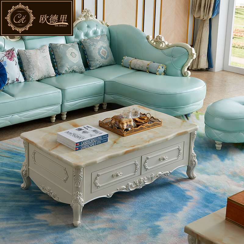 C601茶几电视柜 1.3米大理石茶几