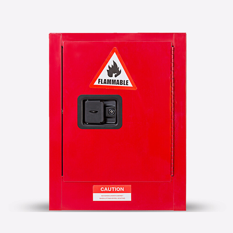 欧宝美安全柜防爆柜化工厂储存柜学校实验室柜带锁易燃液体存储柜 红色30加仑