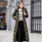 子沫雨JMOORY一件也反棉服女2018新款冬季长款宽松羽绒棉修身过膝棉袄外套 XXL 黑色