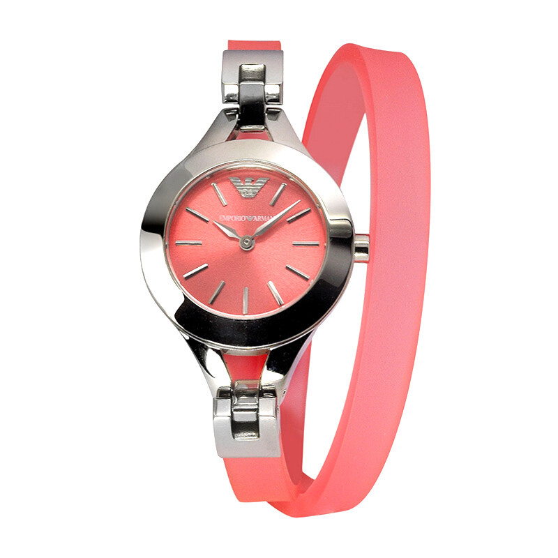 阿玛尼(EMPORIO ARMANI)手表女士AR7345优雅气质潮流时尚无秒针钢带石英女表 简约腕表 AR7346