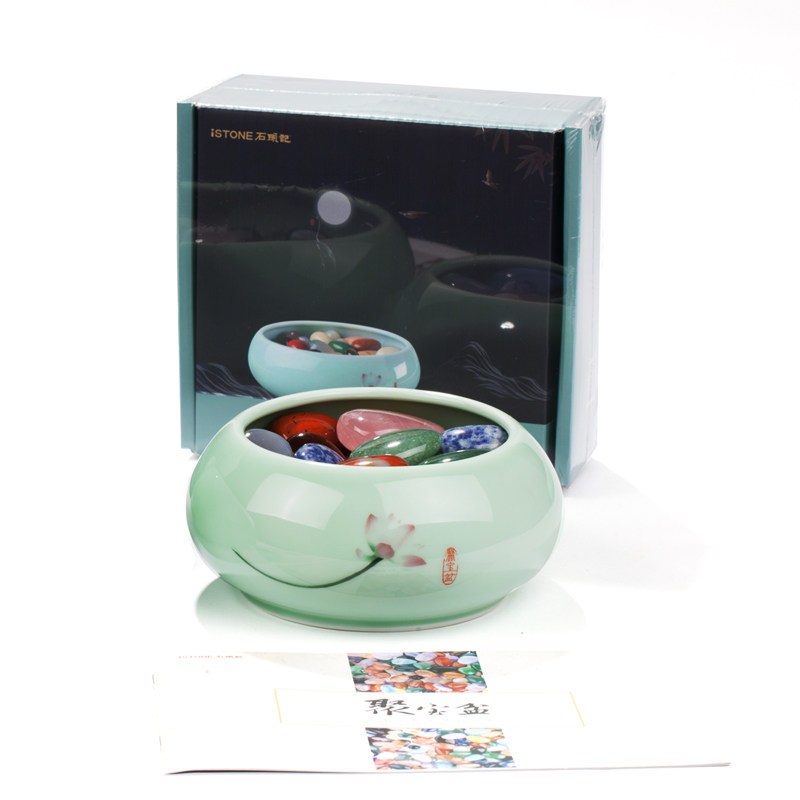 石头记聚宝盆天然水晶石头招财风水摆件办公室家居客厅装饰品_1 普通包装小
