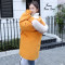 与牧韩版学生冬装棉服女2018新款大毛领中长款宽松加厚面包服外套8902 L 红色