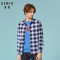 Semir森马衬衫13077051018 185/100A/XXL 白蓝色调0418