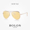 BOLON暴龙2018新款金属复古镜框太阳镜通用墨镜BL7017王俊凯同款 A63金黄色