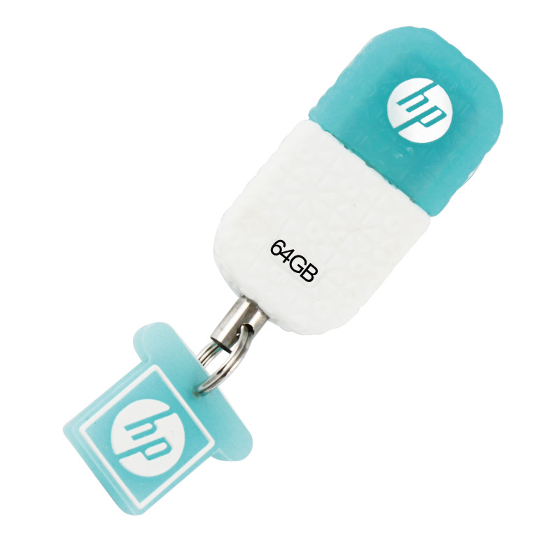 惠普（HP）64GB USB2.0 U盘 V175W 橡胶雪糕迷你优盘