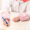 潘西韩版防污儿童秋冬袖套卡通绒布短款宝宝套袖学生护袖 粉红色