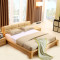 A家家具 简约现代实木床1.8米1.5北欧卧室成套家具软靠大床双人床 1.8米高箱床（升级款）+床垫+床头柜