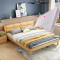A家家具 简约现代实木床1.8米1.5北欧卧室成套家具软靠大床双人床 1.5米排骨架（升级款）+床垫