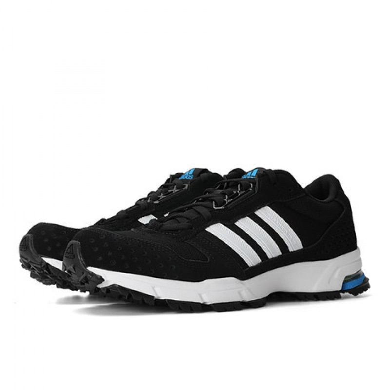 adidas阿迪达斯2018新款男Marathon10M马拉松跑步鞋AC8600 黑色/亮白 43