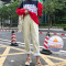 天淳尔秋冬加绒加厚杏色宽松哈伦九分牛仔裤黑色老爹裤YCHB-6963 M 杏色