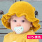 婴儿帽子3-6-12个月女宝宝秋冬系带毛线帽卡通可爱外出兔耳朵幼童帽子 婴童配饰帽子 3-12个月、均码 714灰色