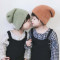 婴儿宝宝帽子春秋冬季毛线帽男女幼儿童保暖护耳针织套头帽通用简约小清新婴童帽子 儿童款（有弹性，建议47-52cm） 巧克力色