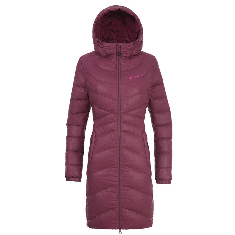 探路者女款2018冬季新款户外保暖长款连帽羽绒服外套HADE92142 2XL HADE92142-E03X