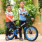 儿童山地折叠自行车6-7-8-9-10-11-12岁15童车男孩20寸单车小学生儿童小孩学 (单速)18寸蓝色+礼包+后座+筐