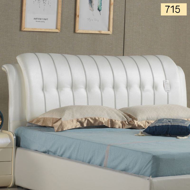 床头板软艺欧式简约现代单双人床头靠背经济型真皮床头靠背板_729_778 其他_白色