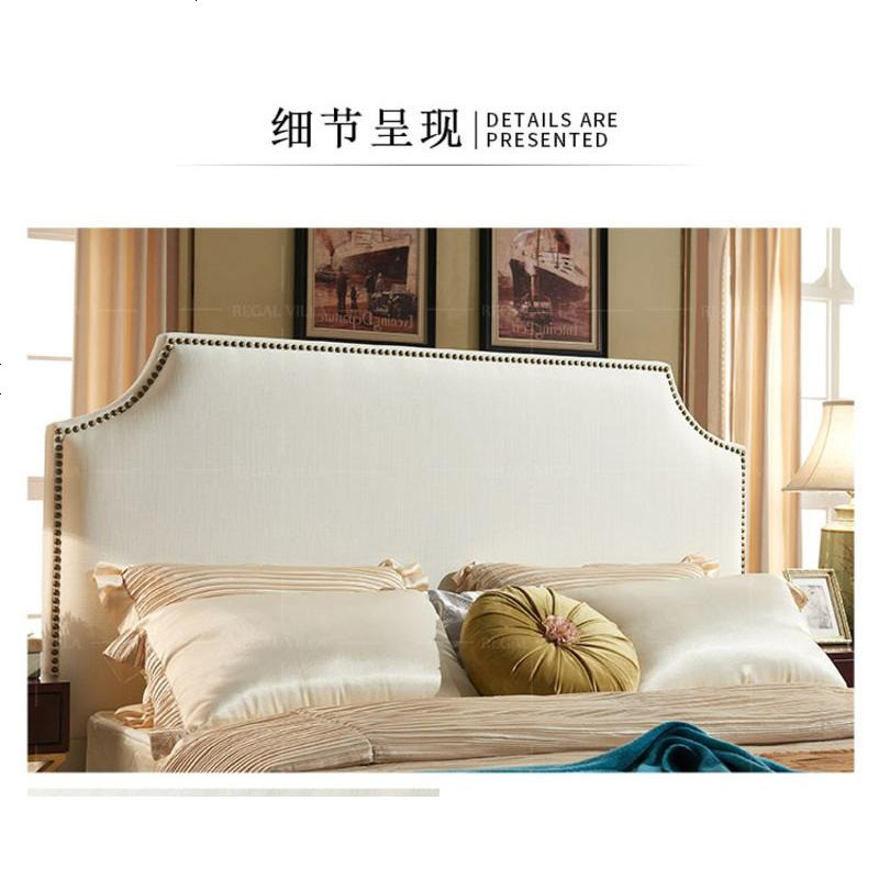 美式布艺床头定制床屏软包床头双人床头板简约单个床头宽铆钉床头_827_539 其他_C款1米8宽