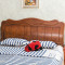实木床头板简约现代1.8米1.5米双人床头中式2床靠背橡木白茬定制 其他_幸福之花海棠色胡桃色原木色