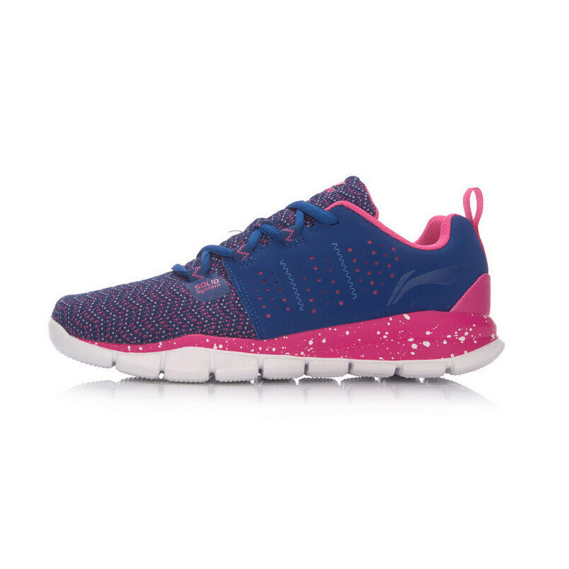 李宁(LI-NING)18夏季女鞋运动鞋女新品Super Trainer女子一体织轻质训练鞋 AFHM018 AFHM018-1法瓷蓝/妃粉红 36码