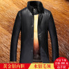 海宁正品黄金貂内胆真皮皮衣男士水貂皮草大衣尼克服绵羊皮毛一体真皮外套劲霸梦特娇红豆利郎鄂尔多斯金利来阿玛尼雅戈尔纯皮皮衣 4XL/195超大码 2088黑色水貂内胆银狐毛领