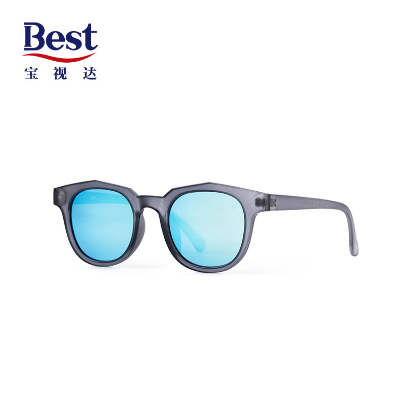 Best宝视达偏光太阳镜女韩版复古原宿风 2018新款个性圆脸墨SPFTRTZGB01 C1绿色