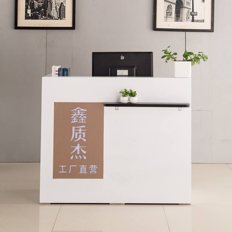 中式收银台复古吧台桌理发水果店超市美容院柜台仿古简约现代烤漆_641_845 红木色_180x60x100cm