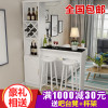 家用吧台桌简约现代吧台桌酒柜客厅餐厅隔断柜转角简易靠墙小吧台_428_491 组装_长160玻璃_【颜色备注】_框架结构