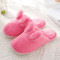 日韩小清新冬季室内地板拖鞋加厚防滑仿兔毛保暖居家棉拖HTX-038 枚红色 女款40-41（适合38码）