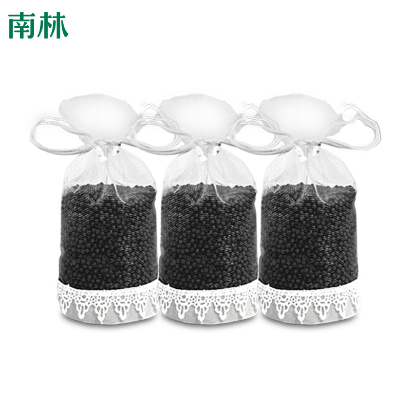 【小型轿车专用 送个性停车牌】南林 汽车用竹炭包新车除味活性炭包除甲醛异味塑料味烟味净化空气纱袋3袋装