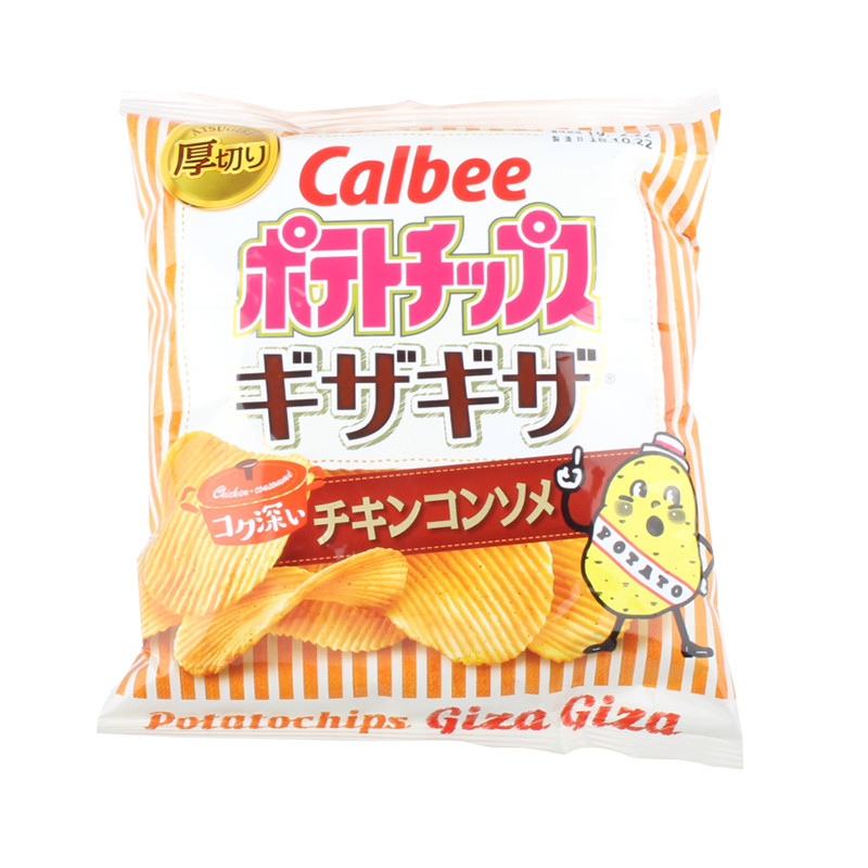 CALBEE/卡乐比 膨化厚切鸡肉味薯片（膨化食品）60克/袋